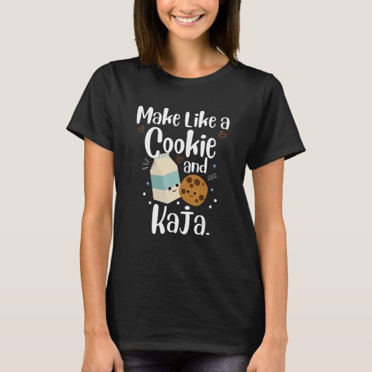 T-shirt Faites Comme Un Cookie Et Kaja Cute Coréen (Devant)