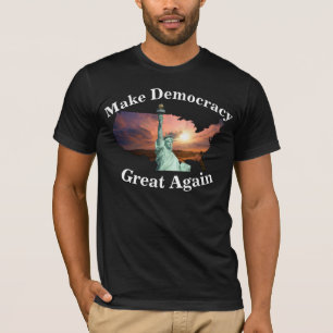 T-shirt Faites de la démocratie une grande nouvelle Inscri
