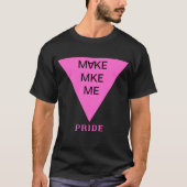 T-shirt Faites de MKE Me City une fierté du triangle rose (Devant)
