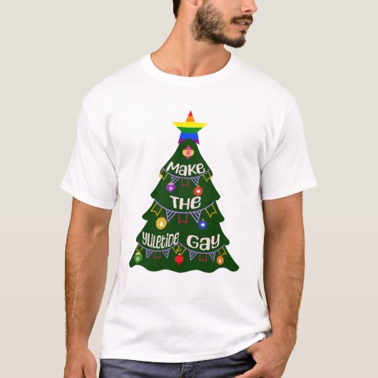 T-shirt Faites du Gay pride Yuletide (Devant)