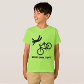 T-shirt Faites du vélo mes propres cascades (Devant entier)
