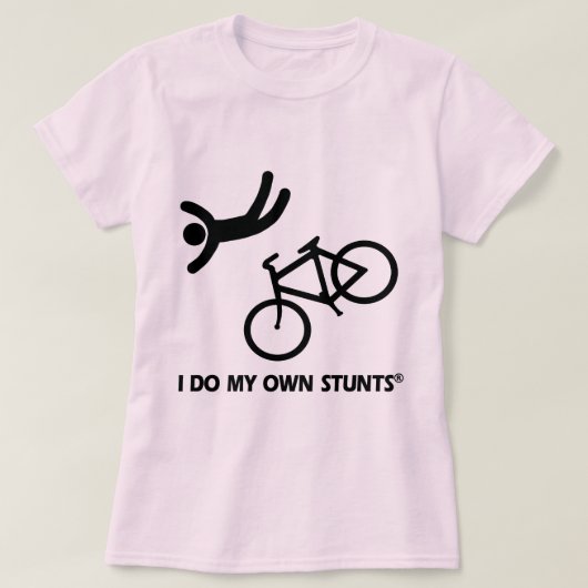 T-shirt Faites du vélo mes propres cascades (Design devant)