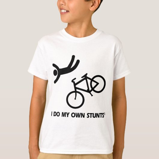 T-shirt Faites du vélo mes propres cascades (Devant)