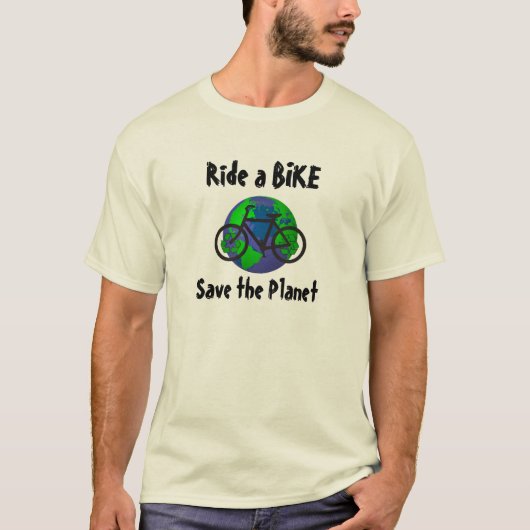 T-shirt Faites du vélo...Sauvez la planète ! (Devant)