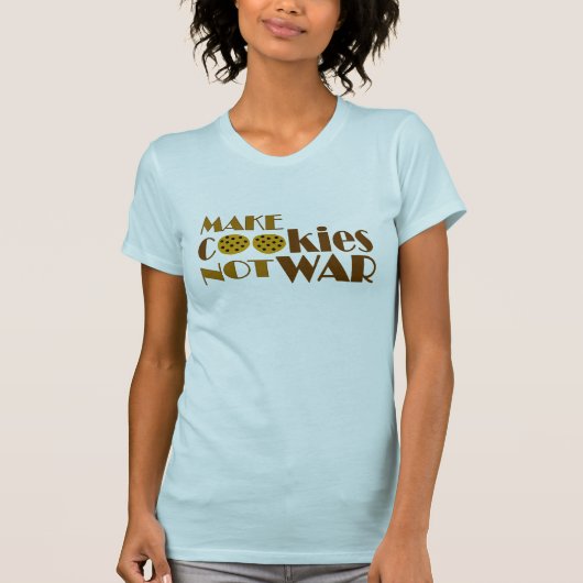 T-shirt Faites la guerre de biscuits pas (Devant)
