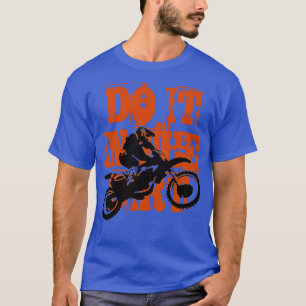 T-shirt Faites-Le Dans La Silhouette Orange Tex De Motorcr