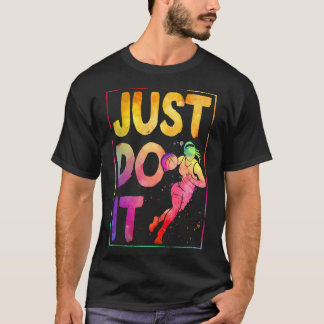 T-shirt Faites-le simplement Aquarelle Basket