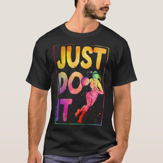 T-shirt Faites-le simplement Aquarelle Basket (Devant)