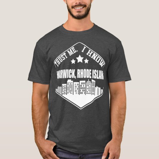 T-shirt Faites-moi confiance Je Connais Warwick Rhode Isla (Devant)