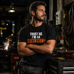 T-shirt Faites-moi confiance, je suis électricien Moderne 