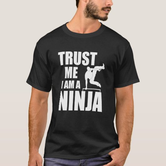 T-shirt Faites-moi confiance Je suis un Ninja Kitsune styl (Devant)
