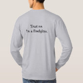 T-shirt Faites-moi confiance pompier homme's Basic Long Sl (Dos)