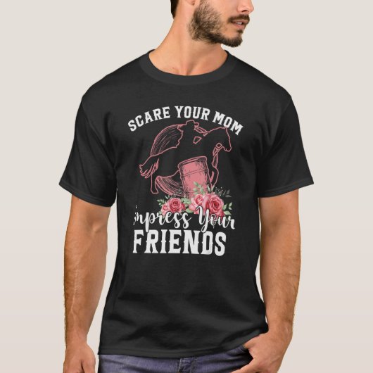 T-shirt Faites Peur à votre maman Imprimer vos amis Barrel (Devant)