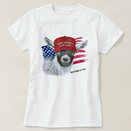 T-shirt Faites revenir l'Amérique à la chèvre pygmée T-shi (Design devant)