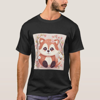 T-shirt Faites Statet Avec Notre Panda Rouge Jouant Et Élé