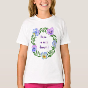 T-shirt Faites un beau rêve ! Fleurs d'eau