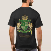 T-shirt Faites votre propre blason Green Gold Eagle Emblem (Dos)