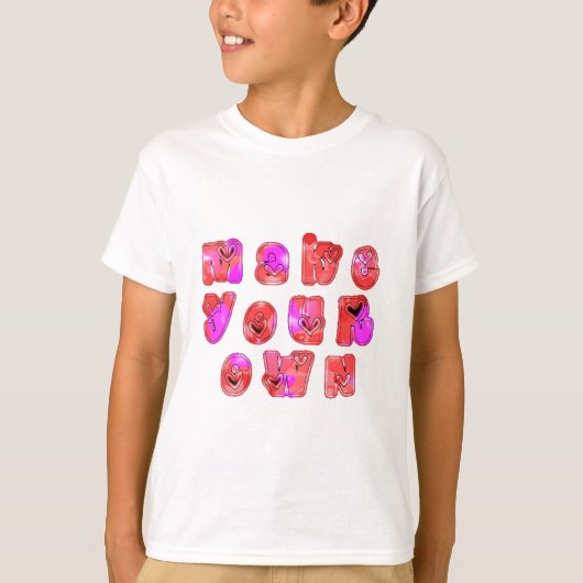 T-shirt Faites votre propre coeur Art Design d'impression (Devant)
