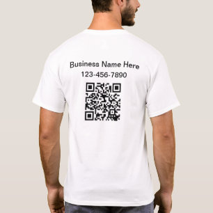 T-shirt Faites votre propre entreprise QR Code de travail