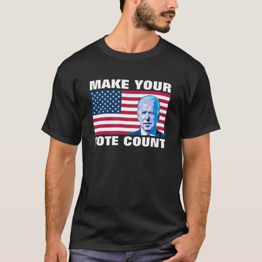 T-shirt Faites votre vote compter Joe Biden Artwork 1 US D (Devant)