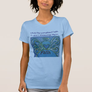 T-shirt Faith Angel Word Chemises Customisées Inspirationn