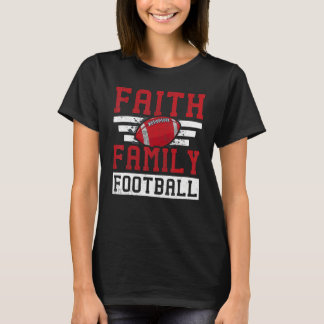 T-shirt Faith Famille Football Sports Équipe Joueurs Jes