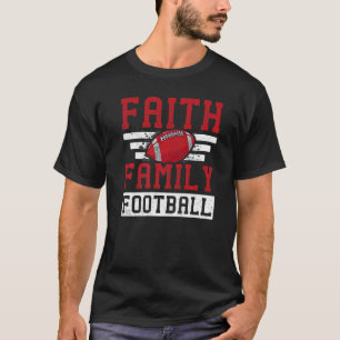 T-shirt Faith Famille Football Sports Équipe Joueurs Jes