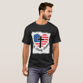 T-shirt Faith Family Dom Usa Flag Cross Heart Patriotic Am (Devant entier)