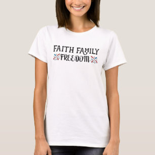T-shirt Faith Family Freedom 4 juillet Américain