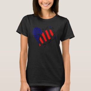 T-shirt Faith Family Freedom Heart American Flag Independe
