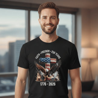 T-shirt Faith Freedom 250 Years | America 1776–2026 Patrio