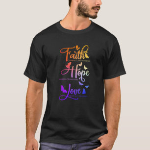 T-shirt Faith Hope Aime Jésus Pour Femmes Enfant