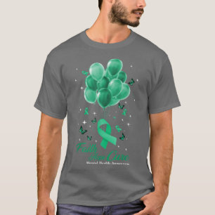 T-shirt Faith Hope Cure Green Ribbon Mental Health Award