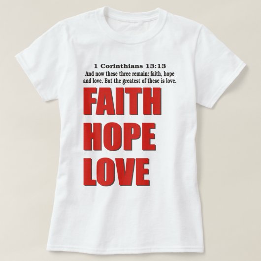 T-shirt Faith Hope Love (Design devant)