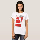 T-shirt Faith Hope Love (Devant entier)