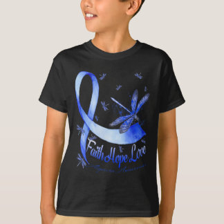 T-shirt Faith Hope Love Alopecia Awareness Dragonfly