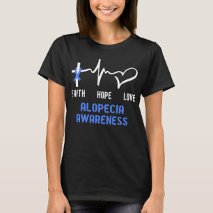 T-shirt Faith Hope Love Alopecia Sensibilisation