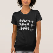 T-shirt Faith Hope Love ASL American Sign Language (Devant)