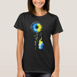 T-shirt Faith Hope Love Awareness Syndrome de Down The Blu