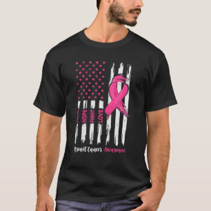 T-shirt Faith Hope Love Cancer du sein Sensibilisation USA