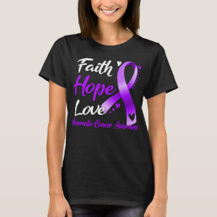 T-shirt Faith Hope love Cancer pancréatique Sensibilisatio