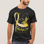 T-shirt Faith Hope Love Childhood Cancer Awareness Dragonf (Devant)