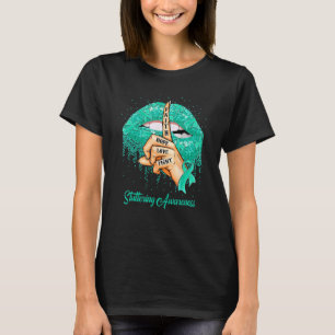 T-shirt Faith Hope Love Combattez Turquoise Ribbon Stutter
