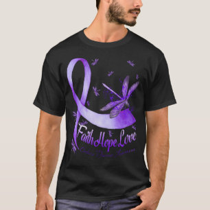 T-shirt Faith Hope Love Crohn's Disease Awareness Dragonfl