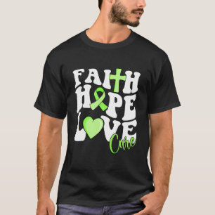T-shirt Faith Hope Love Cure Lime Green Ribbon Lymphoma Wa