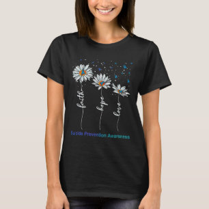T-shirt Faith Hope Love Daisy Prévention du suicide Sensib