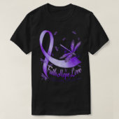 T-shirt Faith Hope Love Dementia Awareness Dragonfly (Design devant)