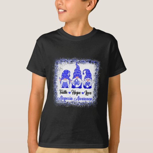 T-shirt Faith Hope Love Gnomes Alopecia Sensibilisation Le (Devant)