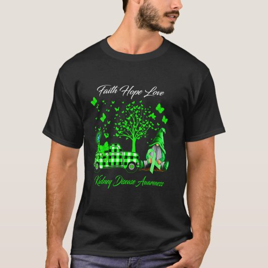 T-shirt Faith Hope Love Gnomes Sensibilisation aux maladie (Devant)