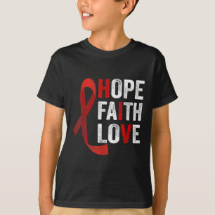T-shirt Faith Hope Love - Hiv World Aids Day Awareness